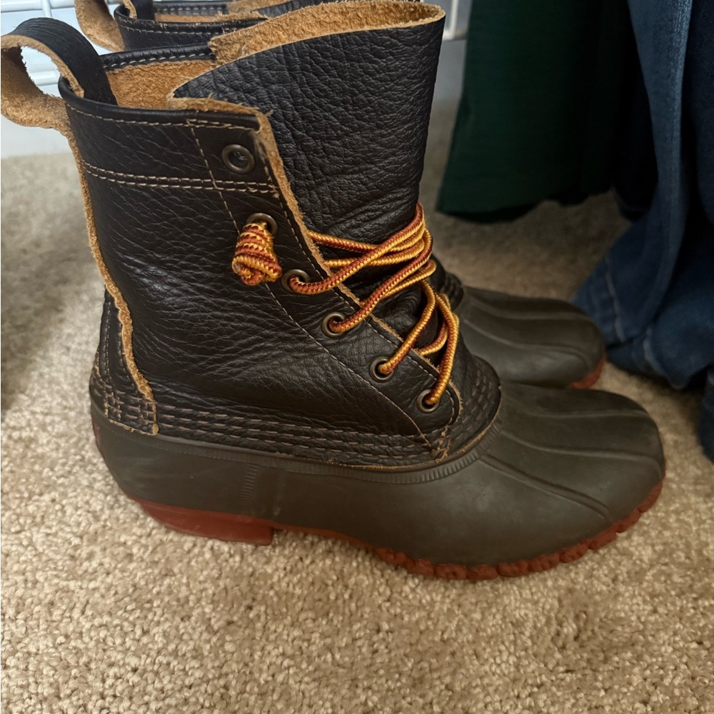L.L. Bean Black and Brown Bean Boots